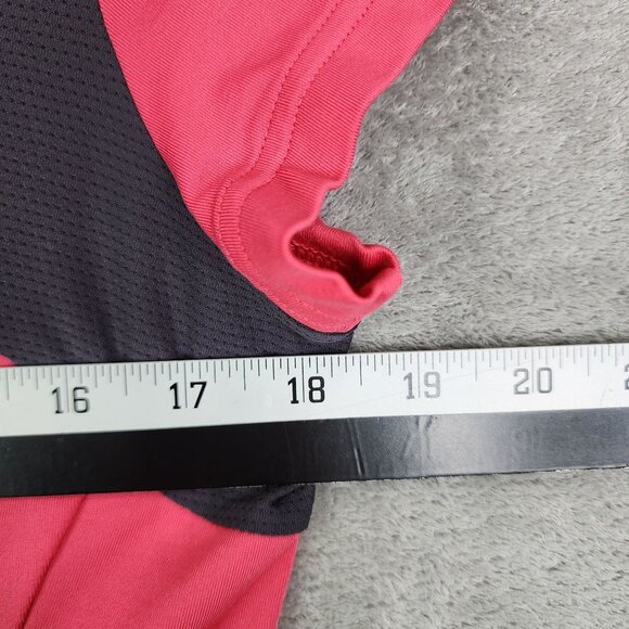 Women's Fila Sport Shirt V-Neck Performance Pink & Black Short Sleeve Size M - Picture 7 of 9